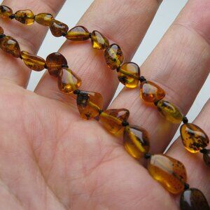 Authentic Amber Teething Unisex Necklace 12.5" Infant/Baby Premium Quality
